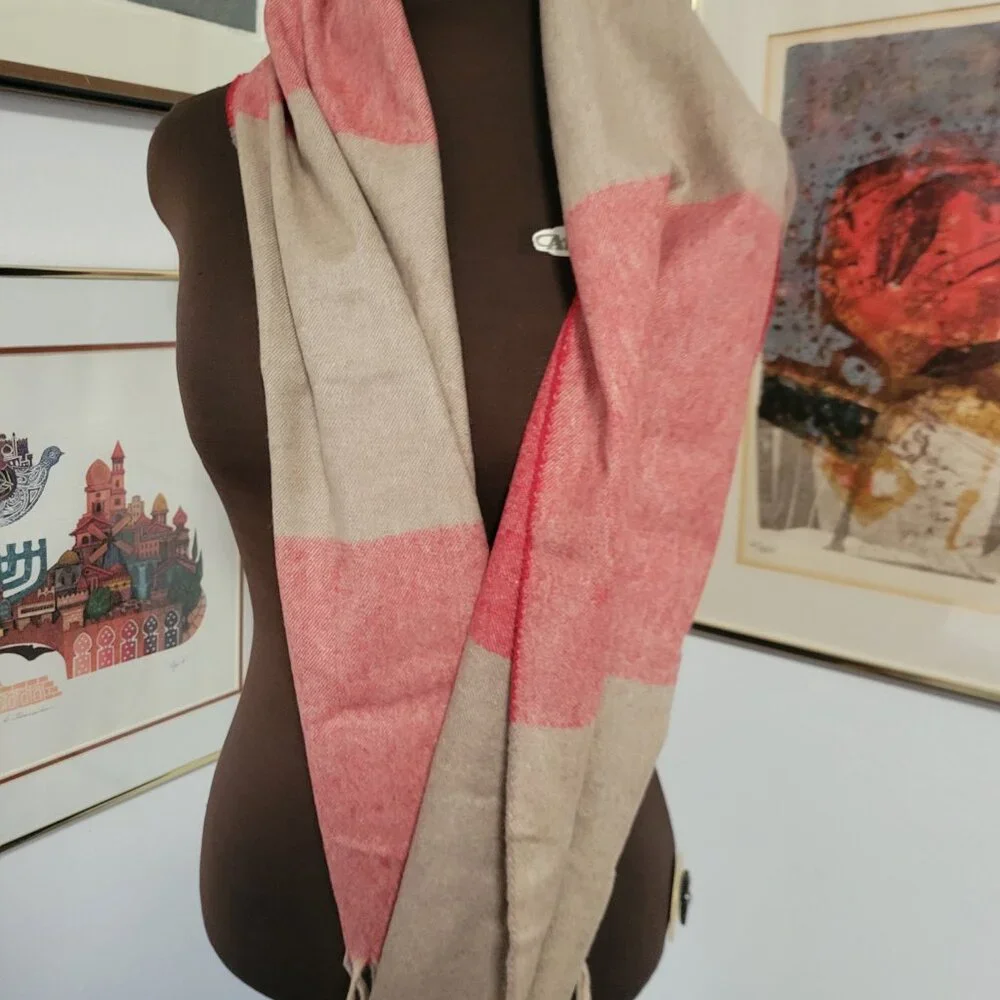 Vintage Men's Or Women's 100% lambswool Scarf Christian Dior